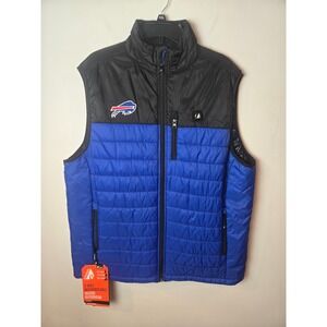 Buffalo Bills ActionHeat 5V Heated Colorblock Full-Zip Puffer Vest Black/Blue XL